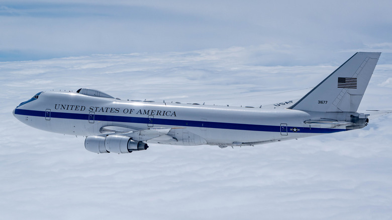 Boeing E-4B Nightwatch "doomsday" plane in flight