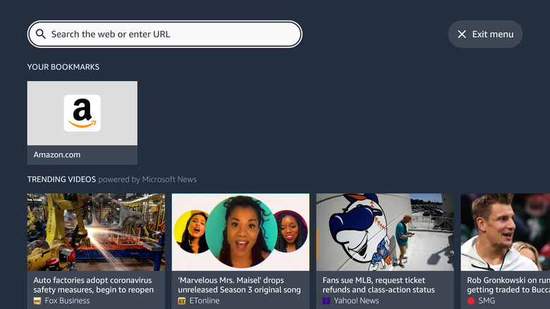 Amazon Silk's UI