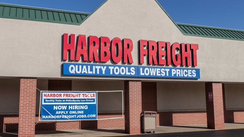 Harbor Freight sign on building