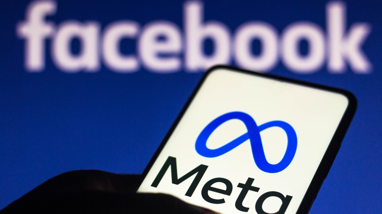 Facebook and Meta logo illustration