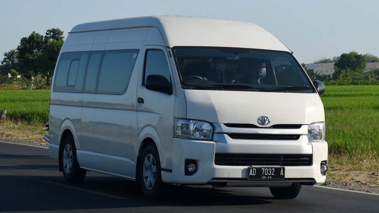 Toyota HiAce on the road