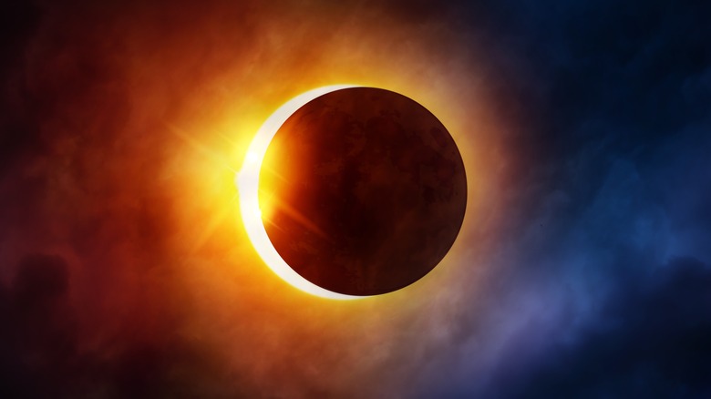 Solar eclipse illustration