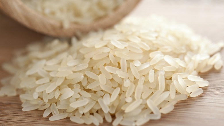 rice on a table