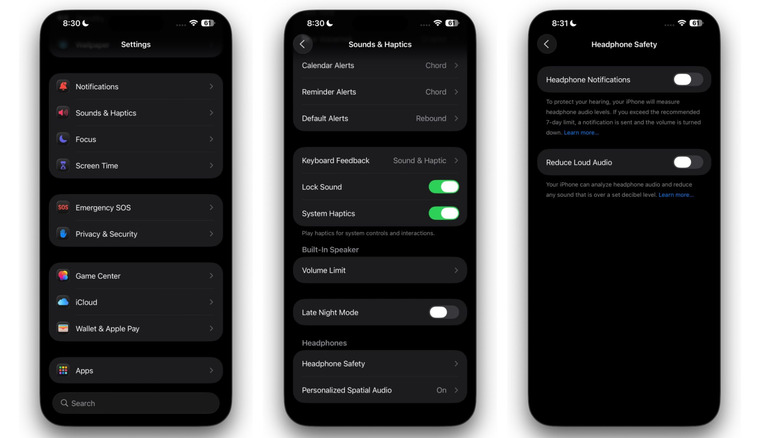 Turning off Reduce Load Audio setting