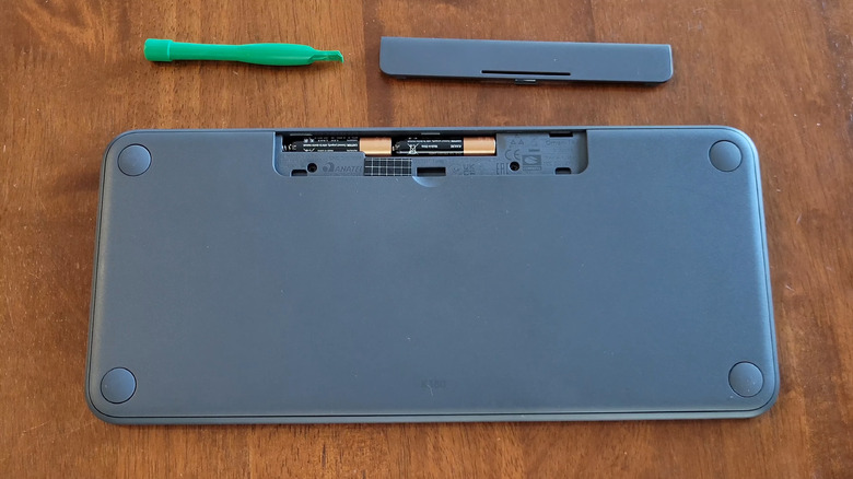 Logitech Bluetooth keyboard with two AA batteries