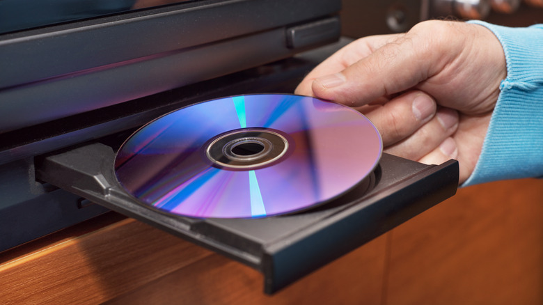 Placing DVD into a player
