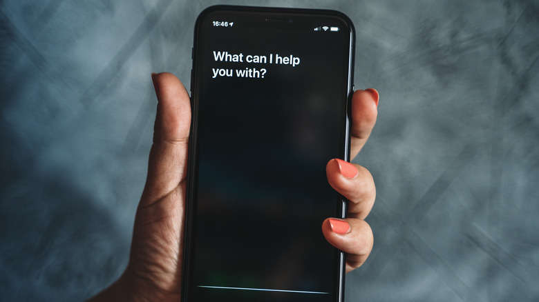 Siri activated on iPhone