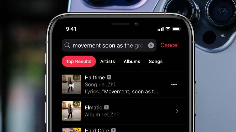 apple music lyric search