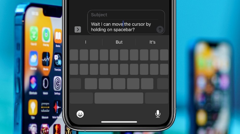 iphone spacebar cursor
