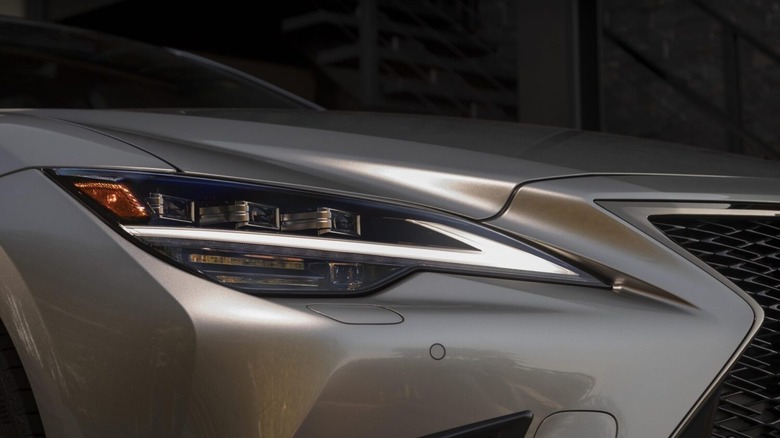 Lexus headlight detail.