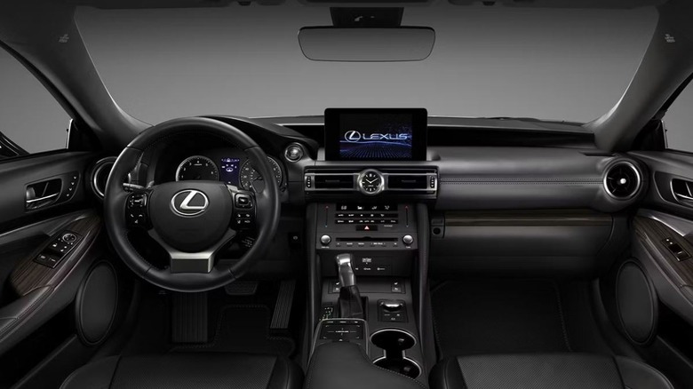 Lexus RC interior with CD player.