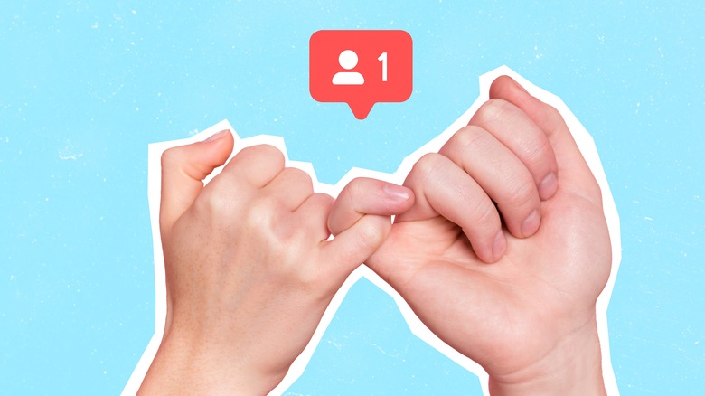 Hands and a friend request