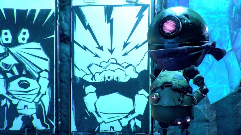 Screenshot of robot from ReCore game.