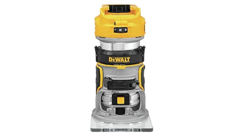 Cordless router with yellow top