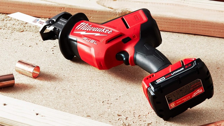 Milwaukee 2719-20 M18 Fuel Hackzall on a workbench