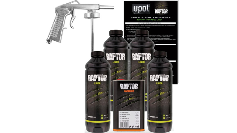 U-POL Raptor Black Urethane Spray-On Truck Bed Liner Kit with Free Spray Gun