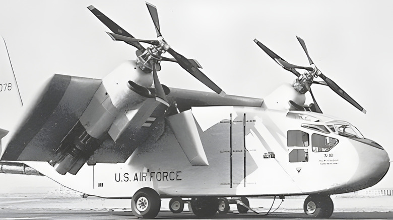 Hiller X-18 aircraft on ground