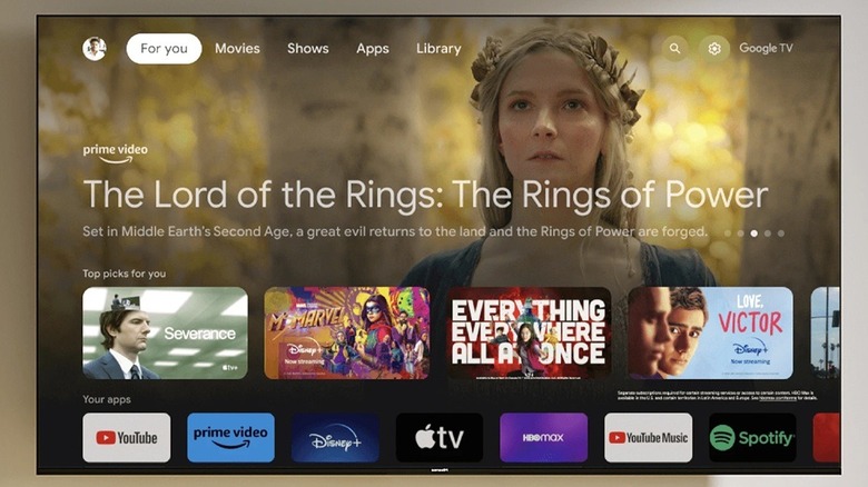 Hisense TV Google TV menu