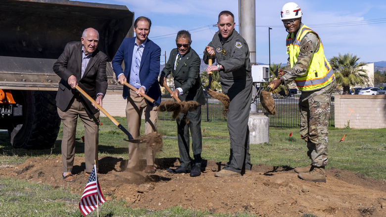 Ceremonial breaking of ground at March ARB construction work