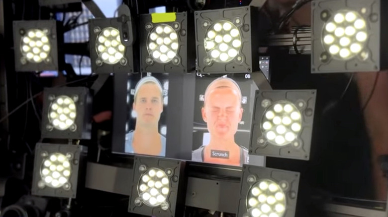 Actor going through process of making an AI double