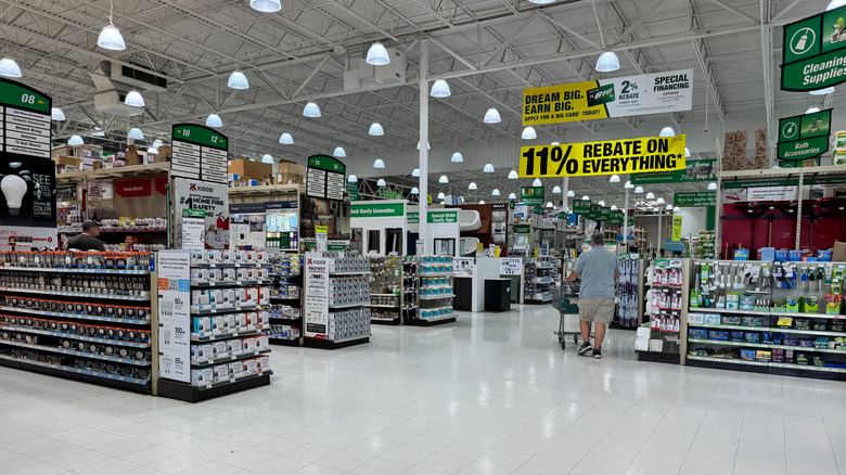 Interior of Menards store