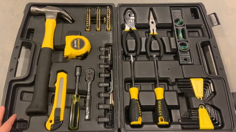 Stanley tool set opened up
