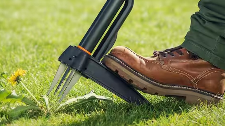 Fiskars 34-Inch Stand Up Weed Puller Tool