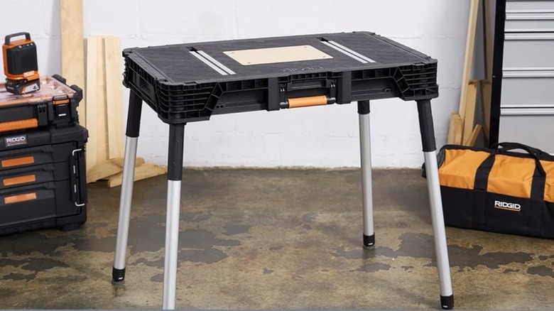 The Ridgid portable work table from Home Depot.