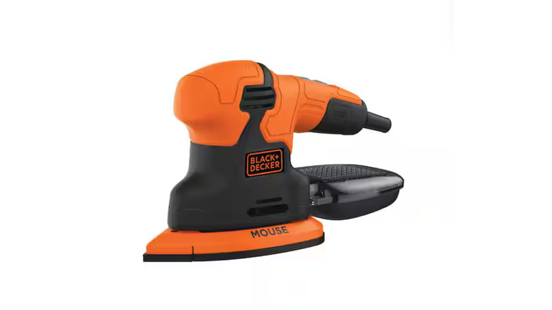 The Black+Decker Corded Mouse Sander on a white background.
