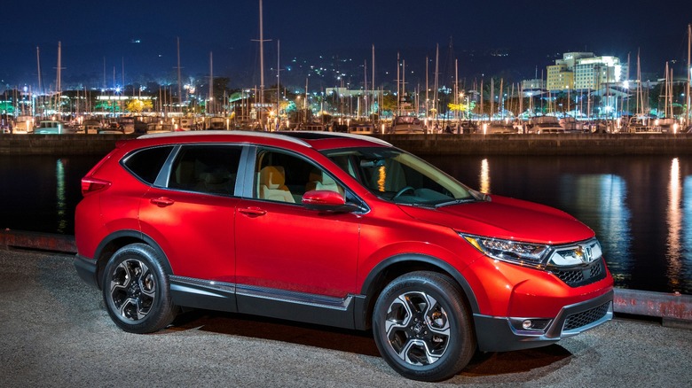 2017 Honda CR-V parked by river