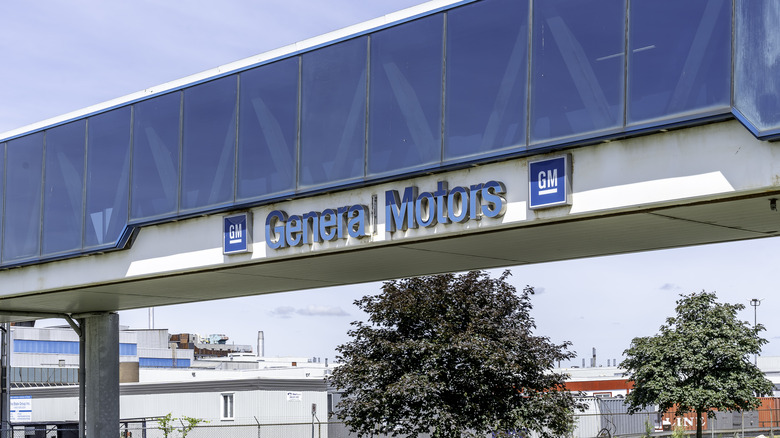 General Motors logo on a building