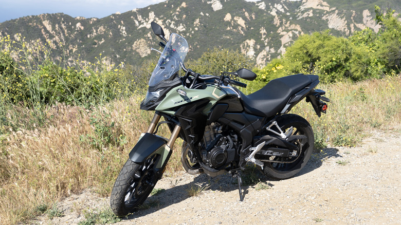 Honda CB500X in the hills