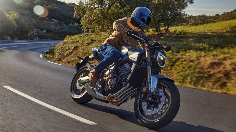 Person riding CB650R
