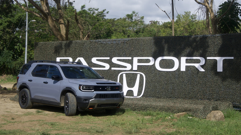 2026 Honda Passport in front of display