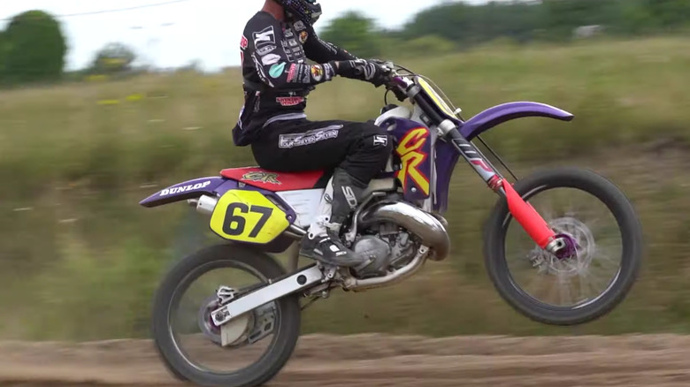 Rider on Honda CR500