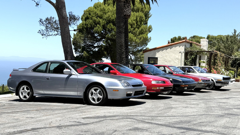 All five generations of the Honda Prelude