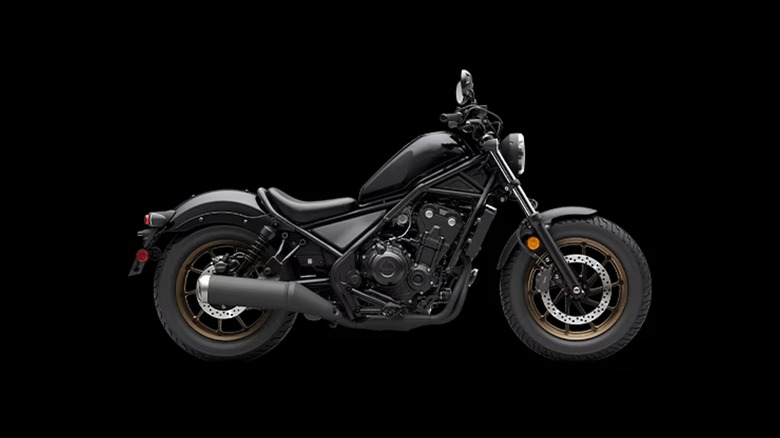 black Honda Rebel 500