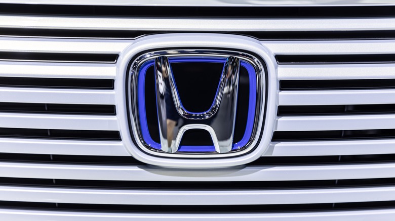 Honda logo on grill