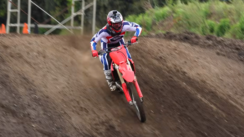 A shot of the new Honda CRF450R in action