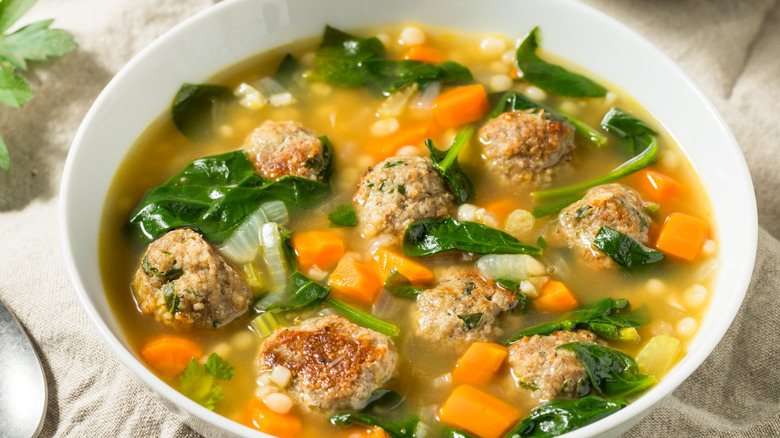 Soup in a bowl