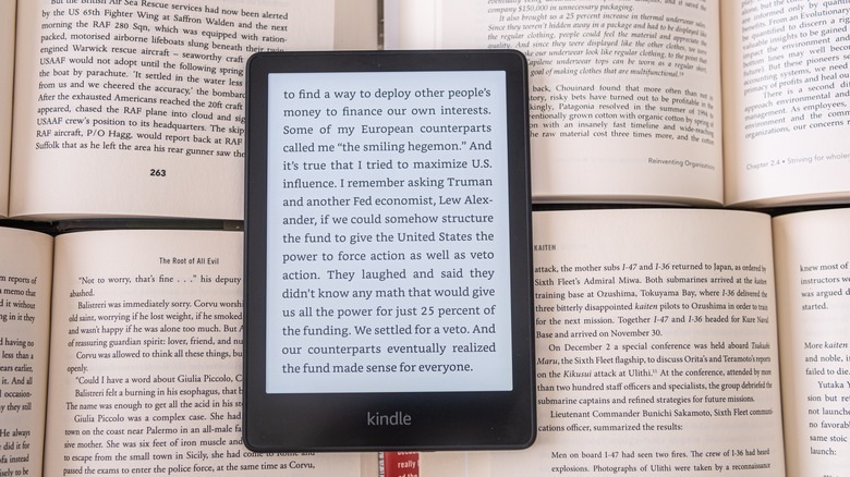 Kindle reader on books