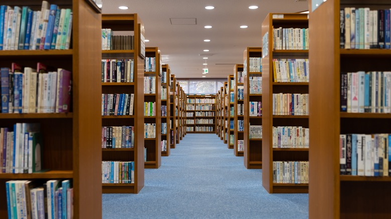 library shelves