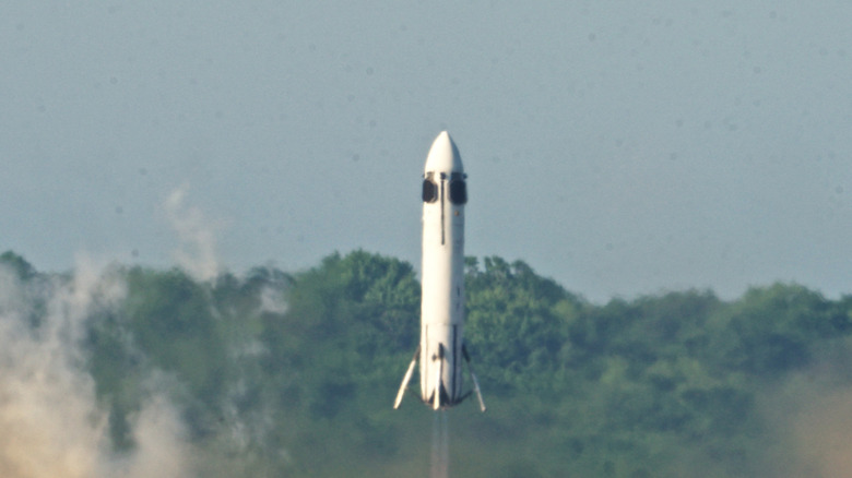 Honda reusable rocket taking off
