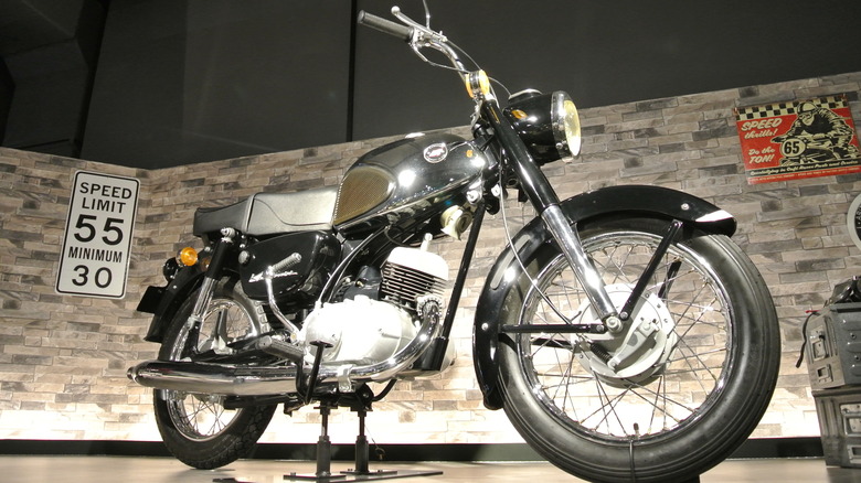 1964 Kawasaki 125 B8 on display