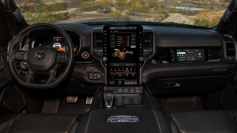 2025 Ram 1500 RHO dashboard with infotainment screen