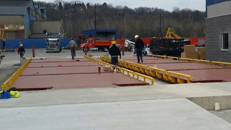 Two Steel Weighbridges Used For Weighing Trucks