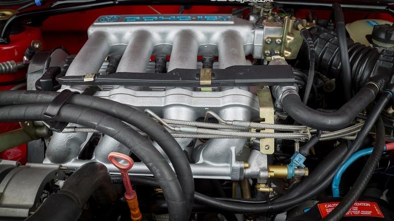 olkswagen Scirocco parked showing the intake manifold