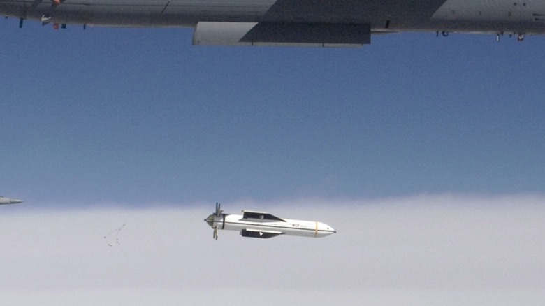 B-52 releases a bunker buster MOP during a weapons test, 2009