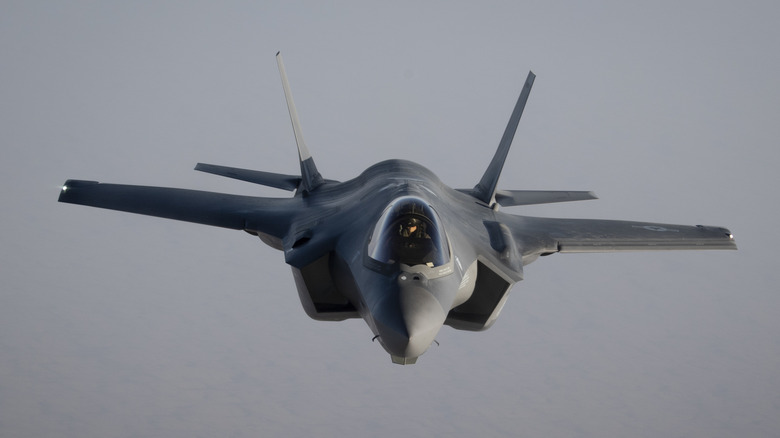 An F-35A Lightning II fighter jet.