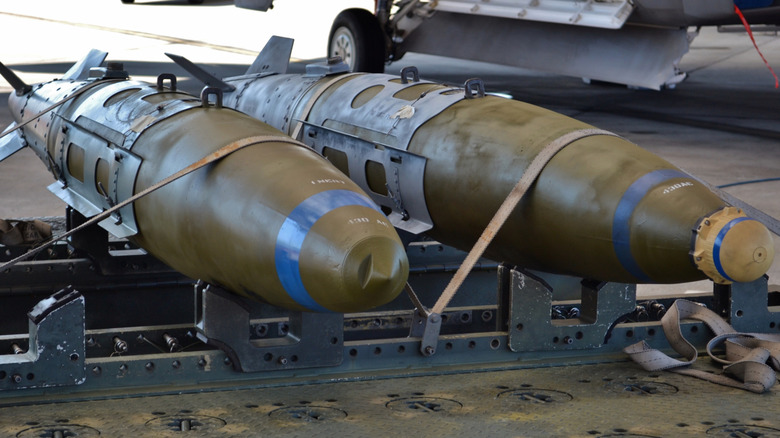 A pair of JDAM bombs
